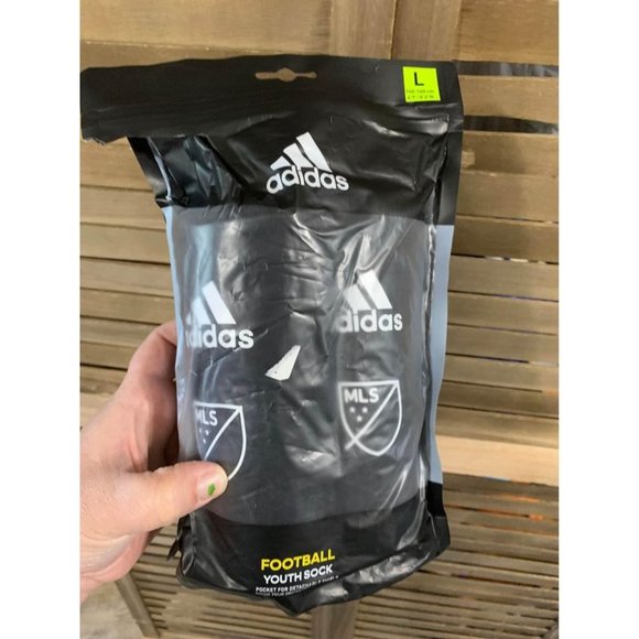adidas Other - Adidas MLS Youth Sock Football Size Large (10-13 years) Black Shin Guard Soccer